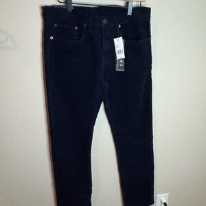 Jachs New York Men’s Straight Fit Stretch Corduroy Pants Navy 34x32 NWT